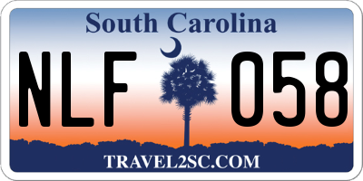 SC license plate NLF058