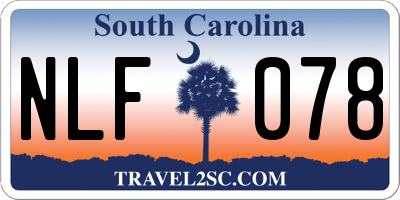 SC license plate NLF078
