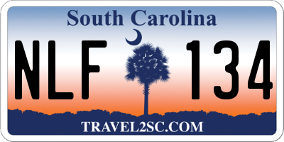 SC license plate NLF134