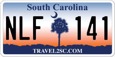 SC license plate NLF141