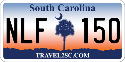 SC license plate NLF150