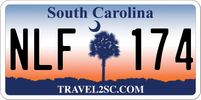 SC license plate NLF174