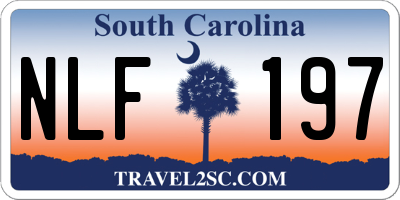 SC license plate NLF197
