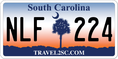 SC license plate NLF224