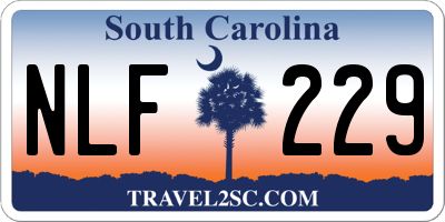 SC license plate NLF229