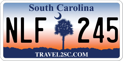 SC license plate NLF245