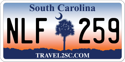 SC license plate NLF259