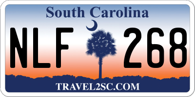 SC license plate NLF268