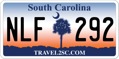 SC license plate NLF292