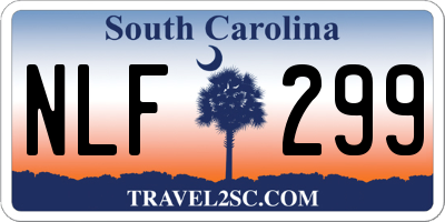 SC license plate NLF299