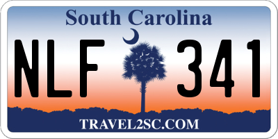 SC license plate NLF341