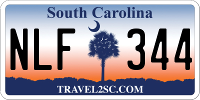 SC license plate NLF344