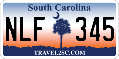 SC license plate NLF345