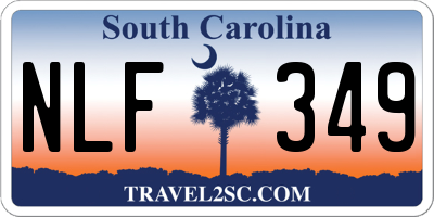 SC license plate NLF349