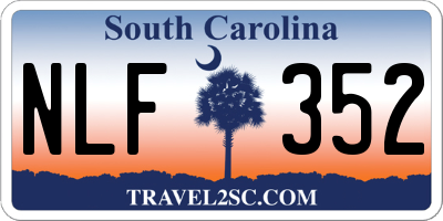 SC license plate NLF352