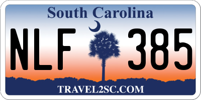 SC license plate NLF385