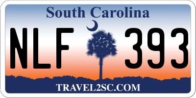 SC license plate NLF393
