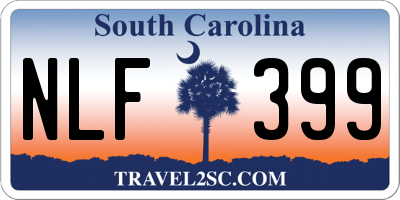 SC license plate NLF399
