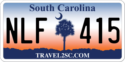 SC license plate NLF415