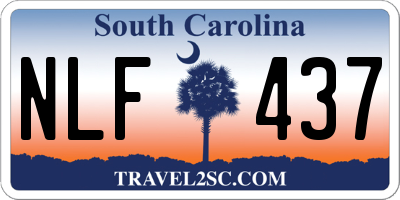 SC license plate NLF437