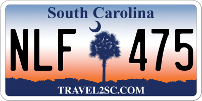 SC license plate NLF475