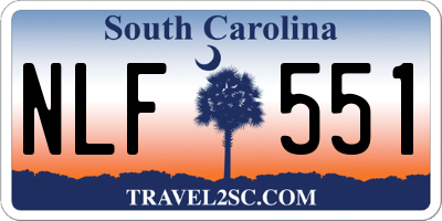 SC license plate NLF551