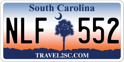 SC license plate NLF552
