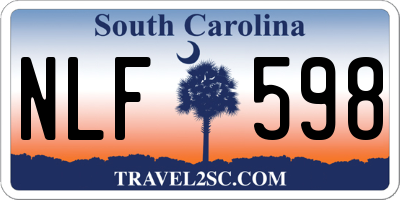 SC license plate NLF598