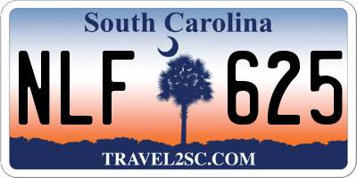 SC license plate NLF625