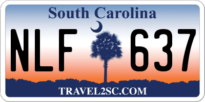 SC license plate NLF637
