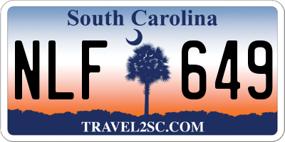 SC license plate NLF649