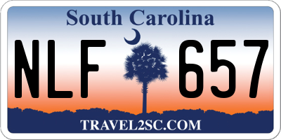 SC license plate NLF657