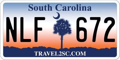 SC license plate NLF672