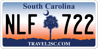 SC license plate NLF722