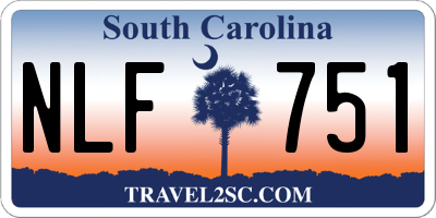 SC license plate NLF751
