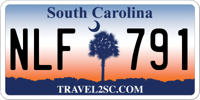 SC license plate NLF791