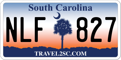 SC license plate NLF827