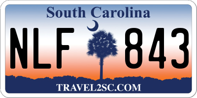 SC license plate NLF843
