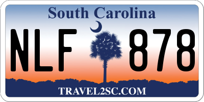 SC license plate NLF878