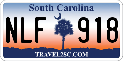 SC license plate NLF918