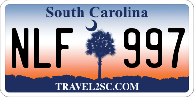 SC license plate NLF997