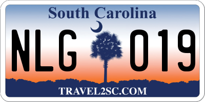 SC license plate NLG019