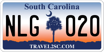 SC license plate NLG020