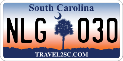 SC license plate NLG030