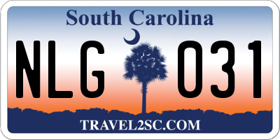 SC license plate NLG031