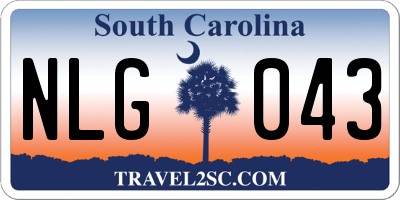 SC license plate NLG043