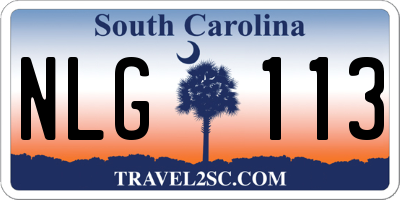SC license plate NLG113