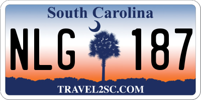 SC license plate NLG187