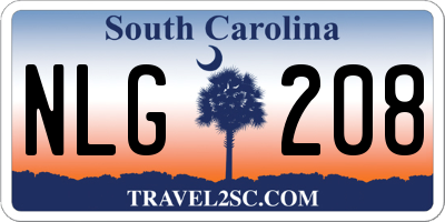 SC license plate NLG208