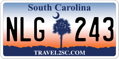 SC license plate NLG243
